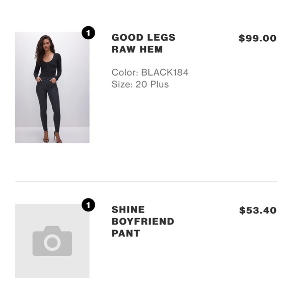 Good American good legs raw hem jeans - Picture 4 of 4